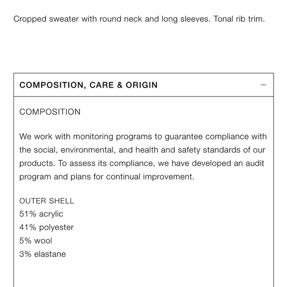 Zara Crop Sweater size xs NWT - Picture 4 of 4